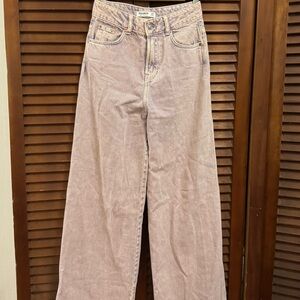 Pull&Bear Purple Flare Wide Leg Jeans